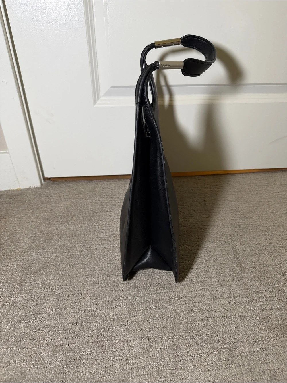 Calvin Klein Sleek Black Top-Handle Shoulder Bag
